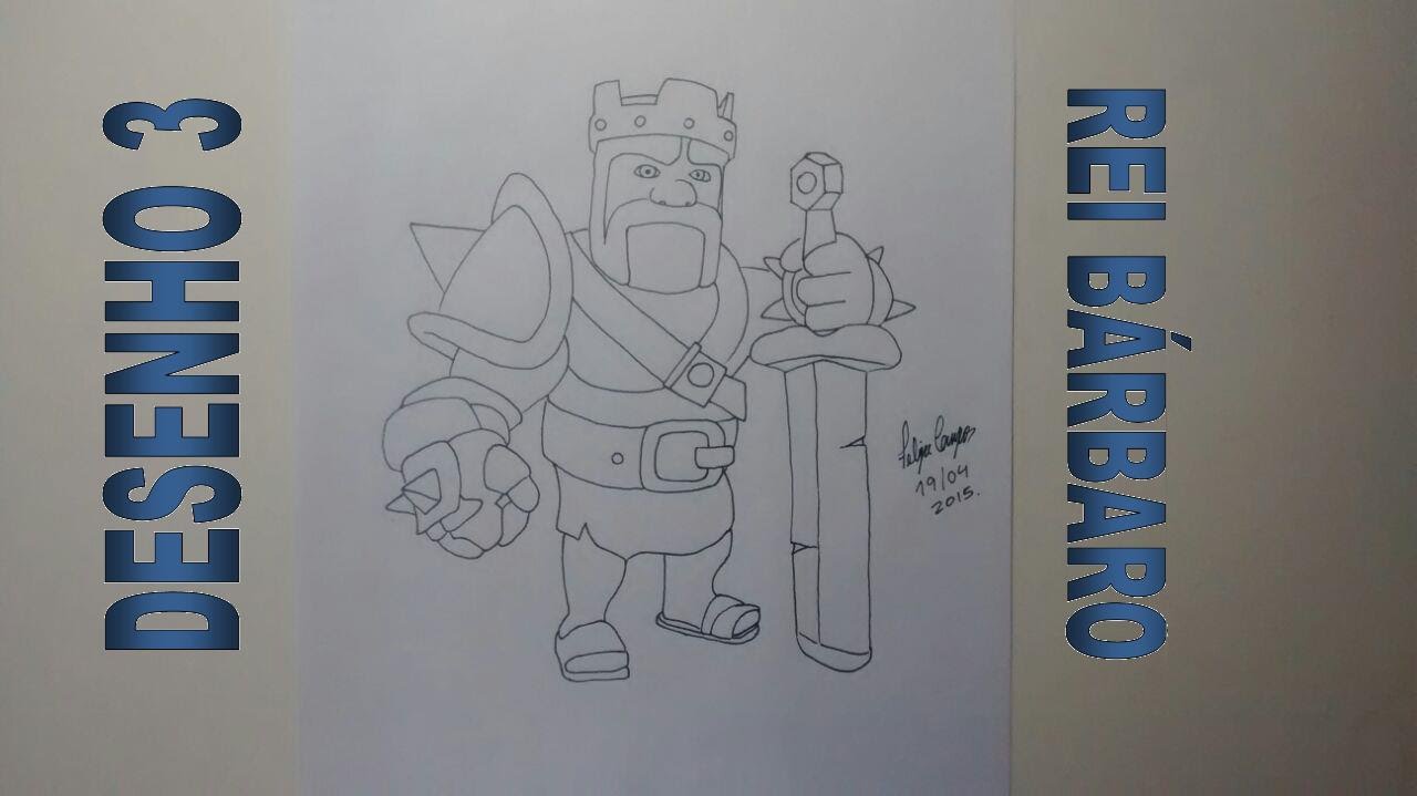 clash of clans rei bárbaro youtube
