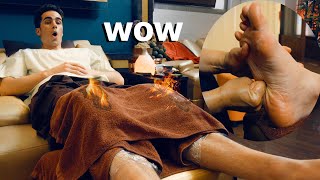 Asmr Soğuk Ayaklar İçi̇n Çi̇n Ateşi̇ Zencefi̇lli̇ Ayak Masaji