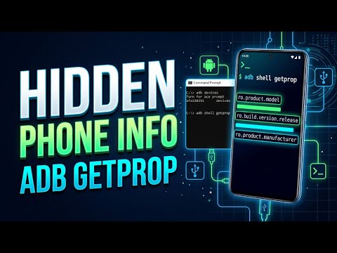 Read hidden phone information | adb shell getprop | ADB & Fastboot Commands Tutorials for Beginners