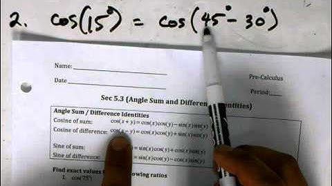 5.3 Solving problems with Angle Sum and Difference