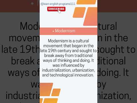 What is modernism?