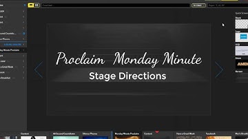 Use Stage Directions to Send Messages - Proclaim Monday Minute