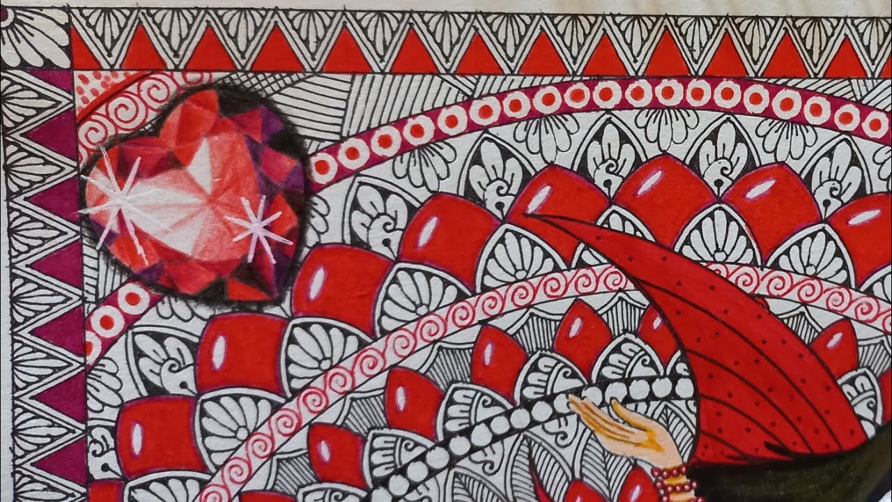 How to draw a ruby gemstone | Easy gemstone drawing - YouTube