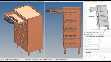 Bước 7: Mô phỏng test tăng tải trọng 30 kg ( ván MDF 25mm) lên phần phía sau của tủ
