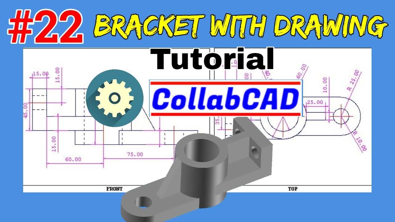 Bracket with Drawing - CollabCAD - YouTube
