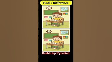 Find 3 Difference #shorts #findthedifference #spotthedifference #quiz #puzzle #art #drawing