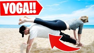 EXTREME YOGA CHALLENGE WITH GIRLFRIEND! (gone wrong)