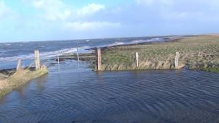 &quot;Land unter&quot; auf der Hallig Langeneß (27.12.2016)