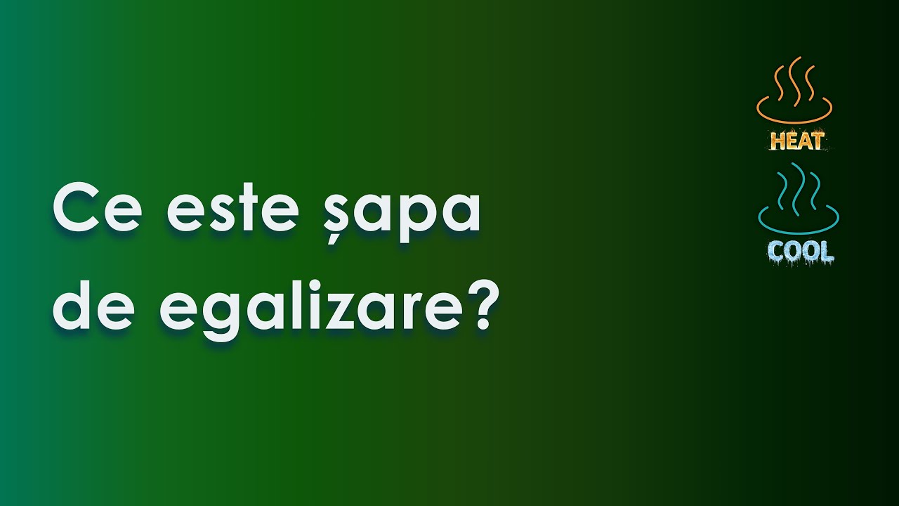 Ce este șapa de egalizare?