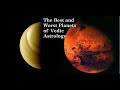 The Best and Worst Planets in Vedic Astrology