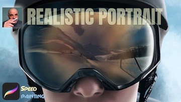 Digital Art time lapse Video Realistic Portrait
