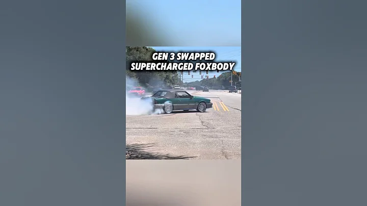 INSANE Coyote Swapped Supercharged Foxbody Mustang Shreds Burnout & Donuts in the Street!