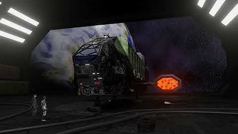 Sci-Fi Spaceship Landing Animation