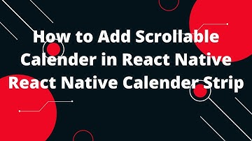 React Native Calender Strip | How to Add Scrollable Calender in React Native