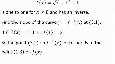 7.1 Inverse Functions