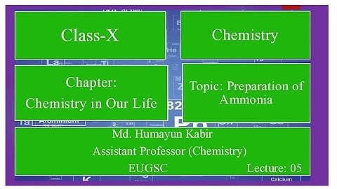EUGSC - Class X, Subject: Chemistry, Lecture- 5, Md. Humayun Kabir, Assistant Professor
