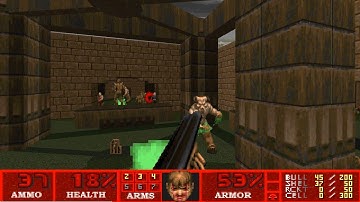 Doom Hell Revealed (1997) MAP04 "The Garden Terminal" UV -Fast Speedrun 1:21 100% Kills 100% Secrets