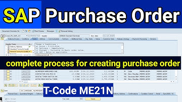 How to create purchase order in SAP? Complete process for creating purchase order in SAP.