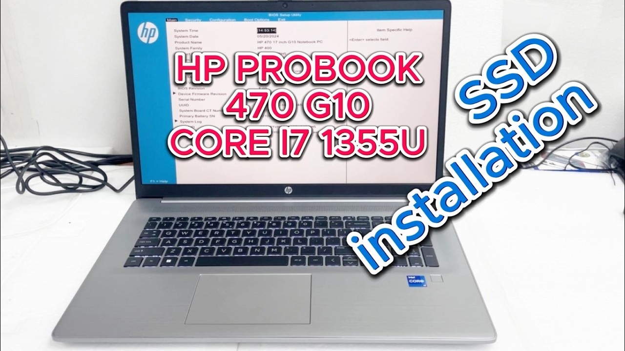 HP ProBook 470 G10 i7 1355 SSD installation | 85C22EA | HP