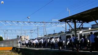 【4k】2019/9/13( Fri)　弘南鉄道弘南線　朝の4両編成　弘前東高前