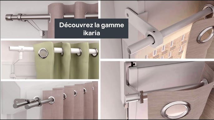 Barre à rideaux sans perçage extensible Presto (498851) Castorama 