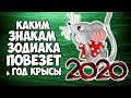 КАКИМ ЗНАКАМ ЗОДИАКА ПОВЕЗЕТ В 2020 ГОДУ. ГОРОСКОП УДАЧИ НА ГОД КРЫСЫ