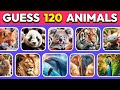Guess 120 Animals in 3 Seconds! 🐵🦁🐨 Easy, Medium, Hard, Pro Levels Quiz