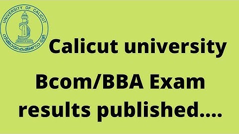 Calicut university Bcom/BBA exam results published