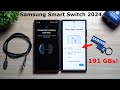 Samsung smart switch 2024 192gb transferred  faster than it says