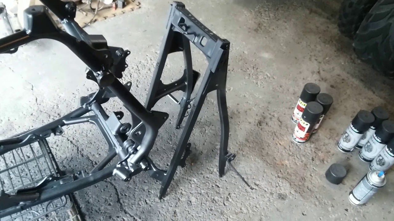 Suzuki ltz 400 bare frame painted satin black YouTube