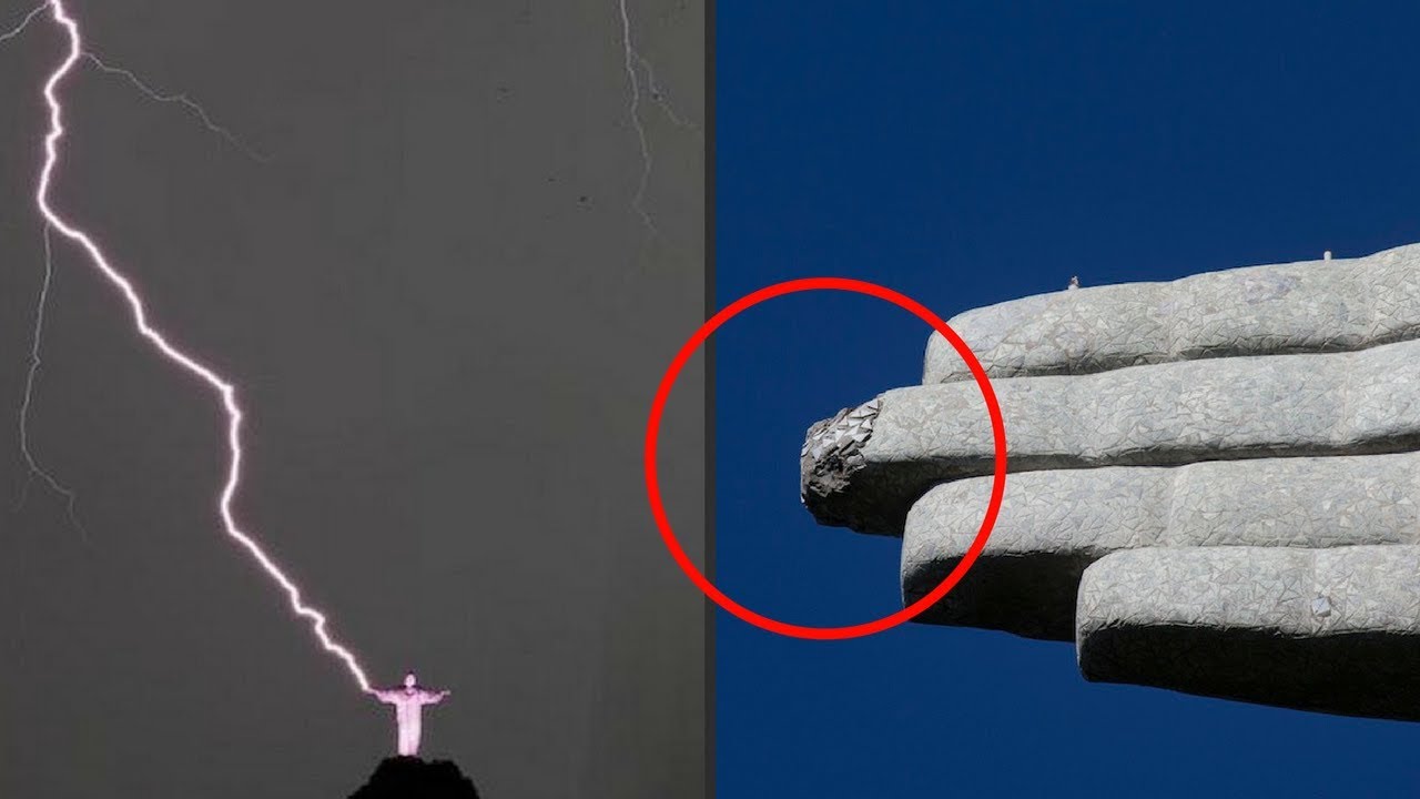 Lightning Strikes Rio S Christ The Redeemer And Breaks Its Finger Youtube