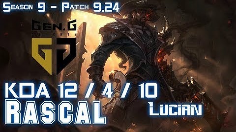 Gen Rascal LUCIAN vs GANGPLANK Top - Patch 9.24 KR Ranked