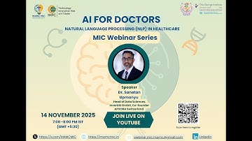 AI for Doctors: Natural Language Processing (NLP) in Healthcare | MIC Webinar Series 1.0