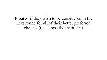 CCMT || Float freeze and slide