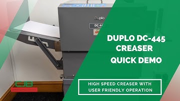 Duplo DC-445 Creaser - Quick Demo