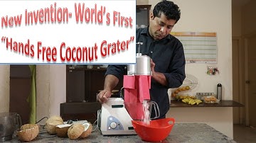 Amazing Coconut Grater Scraper Shredder Hands-Free Convenient & Safe
