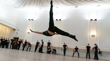 Fragments of a rehearsal before touring in Spain and Portugal. Igor Moiseyev Ballet