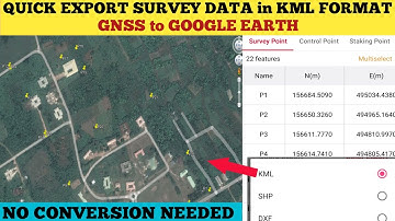 How to Export Survey Data in KML Format from GNSS RTK logger || No Conversion needed