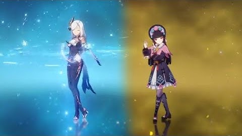 Shenhe and yunjin idle animation | Genshin impact