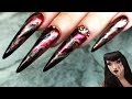 Ripped Look Nail Art Using Metallic Gel Polish