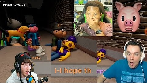 Youtubers react to Roblox Piggy Book 2 Chapter 5 ending.