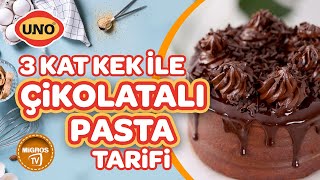 Uno 3 Kat Pastaban Ile Çikolatalı Pasta Tarifi