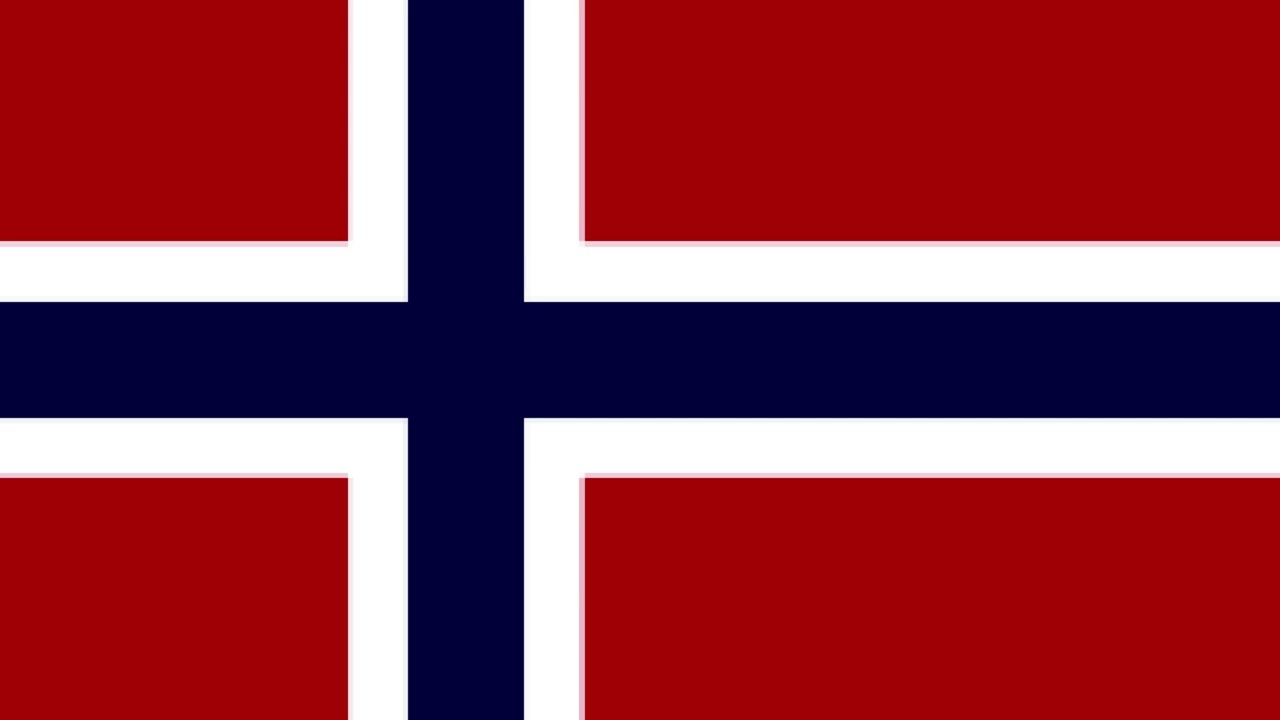 Norge i rødt, hvitt og blått 8 Bit