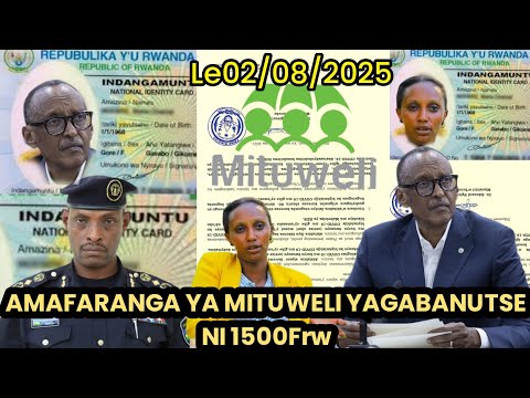 ITANGAZO Ryihutirwa Rireba Buri Munyarwanda Wese Le02 08 2025 Birihutirwa MITUWELI Igiye Kub 1500Frw