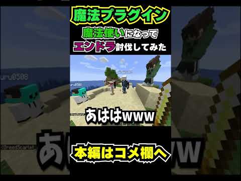 【マイクラ】魔法使いになってエンドラ討伐してみた【魔法プラグイン】