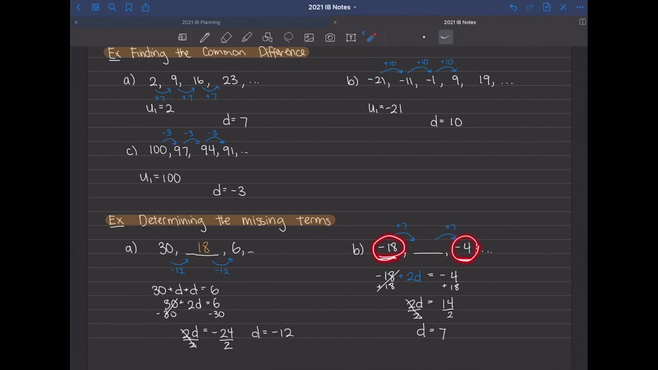 4-2 Arithmetic Sequence Notes - YouTube