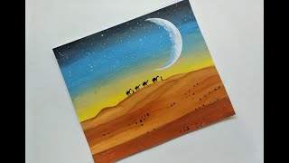 desert landscape painting easy