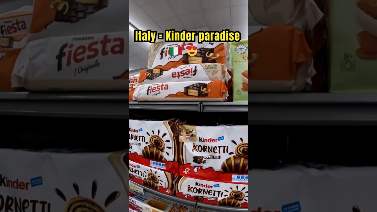 The KINDER section in Italy is wild 🤯🍫