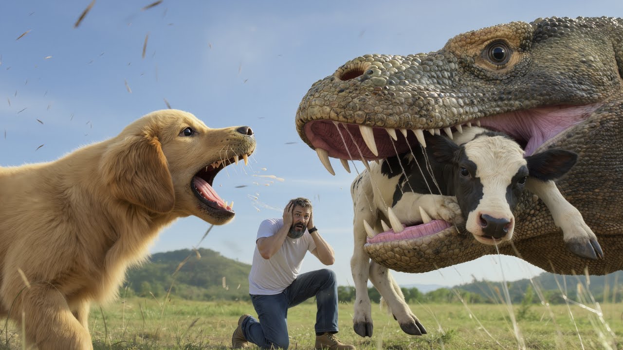 Brave Puppy RESCUES 🐄 Dairy Cows from Giant Komodo Dragon Attack 🐉 | Puppy Rescue Chronicles
