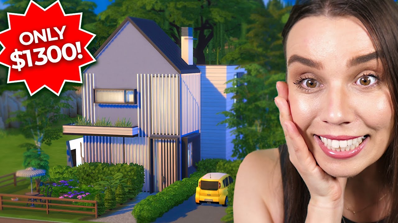 I built this house for only $1,300 (The Sims 4) - YouTube